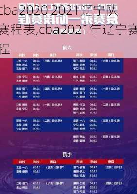 cba2020 2021辽宁队赛程表,cba2021年辽宁赛程