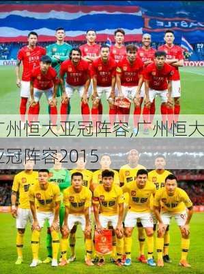 广州恒大亚冠阵容,广州恒大亚冠阵容2015