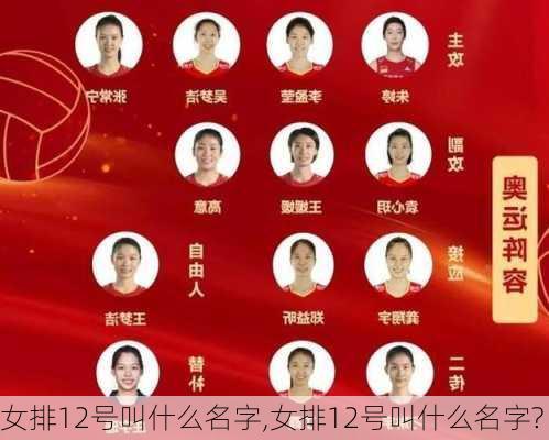 女排12号叫什么名字,女排12号叫什么名字?
