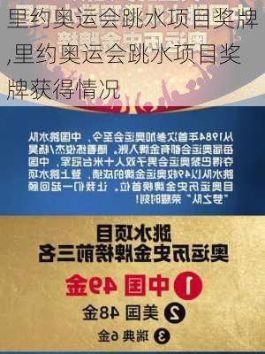 里约奥运会跳水项目奖牌,里约奥运会跳水项目奖牌获得情况