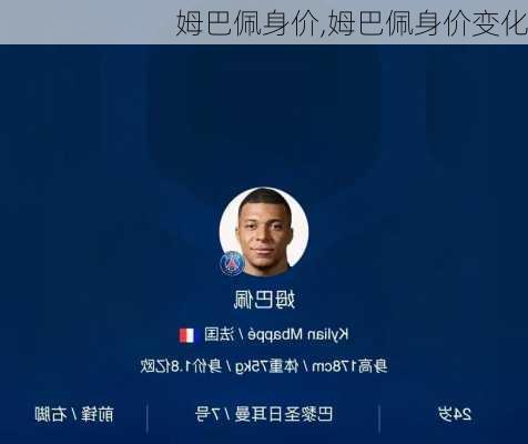 姆巴佩身价,姆巴佩身价变化