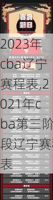 2023年cba辽宁赛程表,2021年cba第三阶段辽宁赛程表