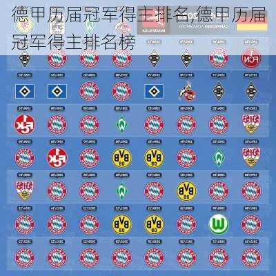 德甲历届冠军得主排名,德甲历届冠军得主排名榜