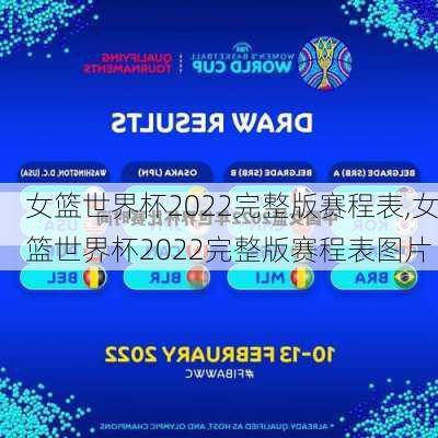 女篮世界杯2022完整版赛程表,女篮世界杯2022完整版赛程表图片