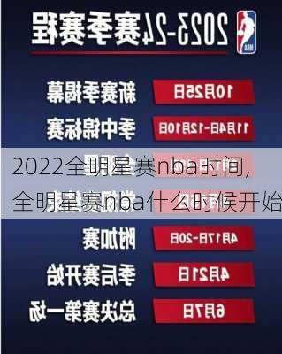 2022全明星赛nba时间,全明星赛nba什么时候开始