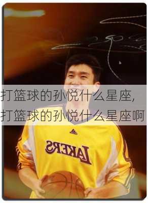 打篮球的孙悦什么星座,打篮球的孙悦什么星座啊