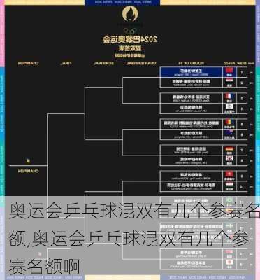 奥运会乒乓球混双有几个参赛名额,奥运会乒乓球混双有几个参赛名额啊