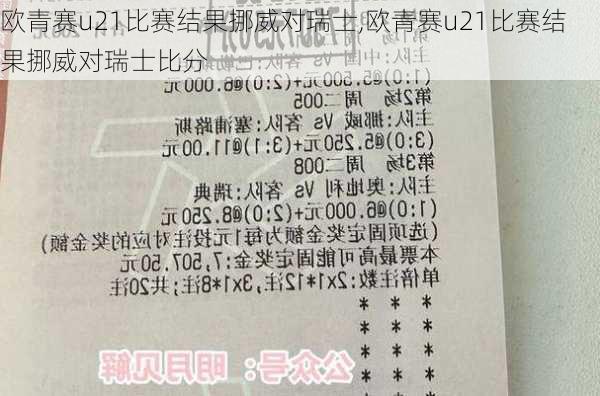 欧青赛u21比赛结果挪威对瑞士,欧青赛u21比赛结果挪威对瑞士比分