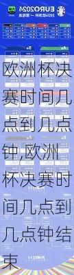 欧洲杯决赛时间几点到几点钟,欧洲杯决赛时间几点到几点钟结束