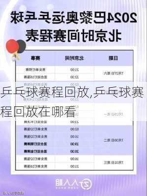 乒乓球赛程回放,乒乓球赛程回放在哪看