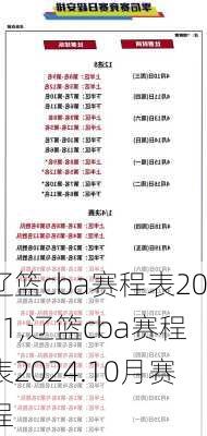 辽篮cba赛程表2021,辽篮cba赛程表2024.10月赛程