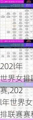 202l年世界女排联赛,202l年世界女排联赛赛程