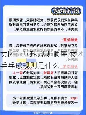 女团乒乓球规则顺序,女团乒乓球规则是什么