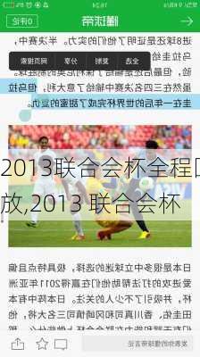 2013联合会杯全程回放,2013 联合会杯