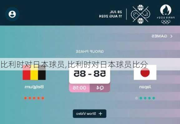 比利时对日本球员,比利时对日本球员比分