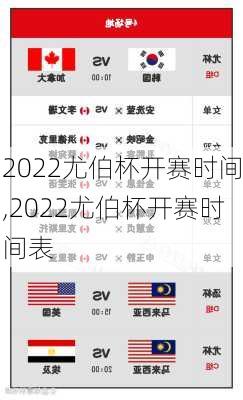 2022尤伯杯开赛时间,2022尤伯杯开赛时间表