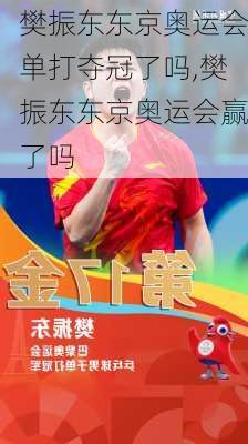 樊振东东京奥运会单打夺冠了吗,樊振东东京奥运会赢了吗