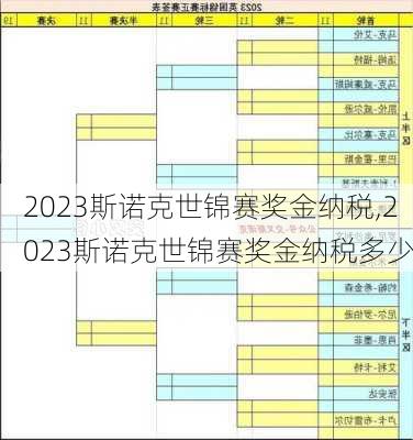 2023斯诺克世锦赛奖金纳税,2023斯诺克世锦赛奖金纳税多少