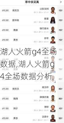 湖人火箭g4全场数据,湖人火箭g4全场数据分析