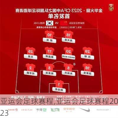 亚运会足球赛程,亚运会足球赛程2023