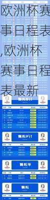 欧洲杯赛事日程表,欧洲杯赛事日程表最新