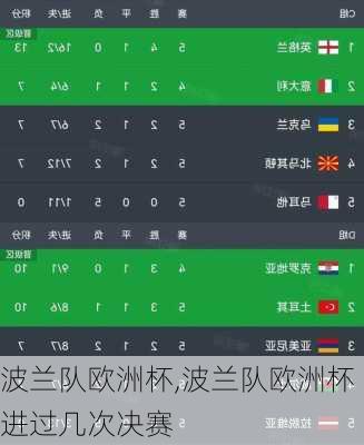 波兰队欧洲杯,波兰队欧洲杯进过几次决赛