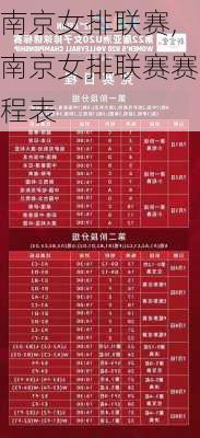 南京女排联赛,南京女排联赛赛程表