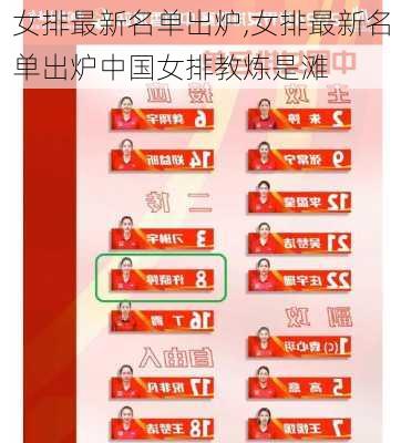 女排最新名单出炉,女排最新名单出炉中国女排教炼是滩