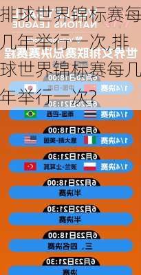 排球世界锦标赛每几年举行一次,排球世界锦标赛每几年举行一次?