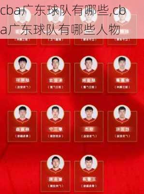 cba广东球队有哪些,cba广东球队有哪些人物