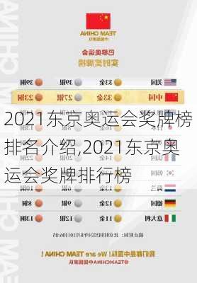 2021东京奥运会奖牌榜排名介绍,2021东京奥运会奖牌排行榜