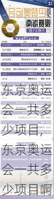 东京奥运会一共多少项目,东京奥运会一共多少项目啊