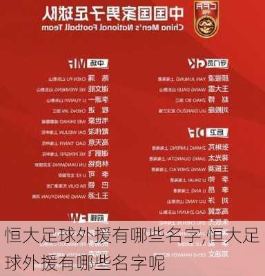 恒大足球外援有哪些名字,恒大足球外援有哪些名字呢