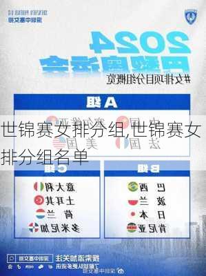世锦赛女排分组,世锦赛女排分组名单