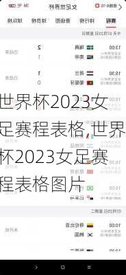 世界杯2023女足赛程表格,世界杯2023女足赛程表格图片
