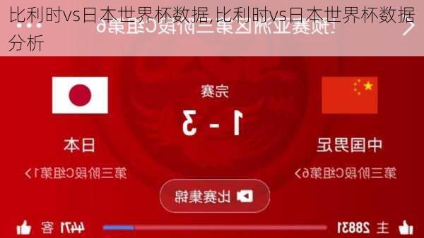 比利时vs日本世界杯数据,比利时vs日本世界杯数据分析
