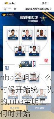 nba全明星什么时候开始统一队服的,nba全明星何时开始