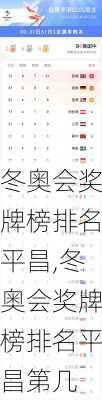 冬奥会奖牌榜排名平昌,冬奥会奖牌榜排名平昌第几