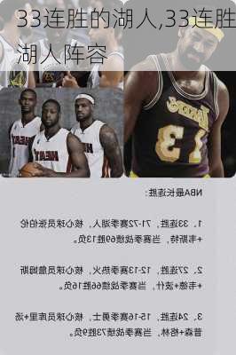 33连胜的湖人,33连胜湖人阵容