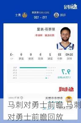 马刺对勇士前瞻,马刺对勇士前瞻回放