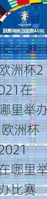 欧洲杯2021在哪里举办,欧洲杯2021在哪里举办比赛
