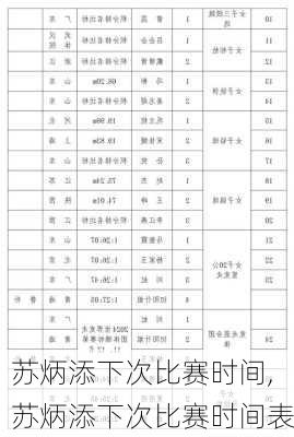 苏炳添下次比赛时间,苏炳添下次比赛时间表