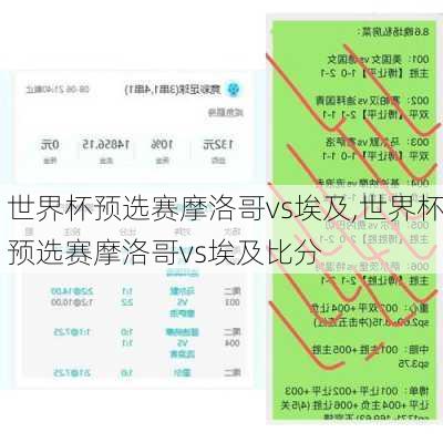 世界杯预选赛摩洛哥vs埃及,世界杯预选赛摩洛哥vs埃及比分