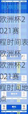 欧洲杯2021赛程时间表欧洲杯,欧洲杯2021赛程时间地点