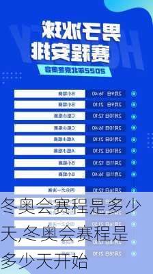 冬奥会赛程是多少天,冬奥会赛程是多少天开始