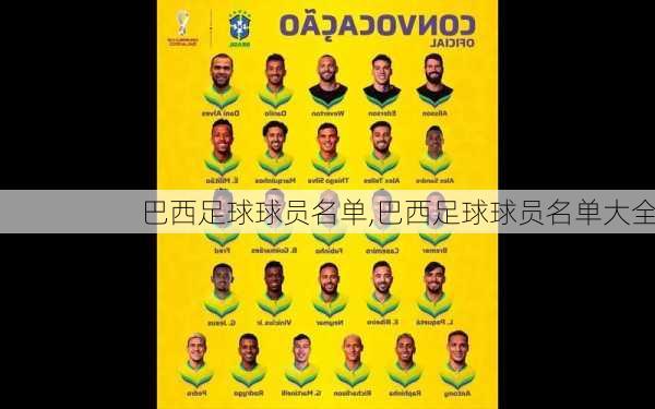 巴西足球球员名单,巴西足球球员名单大全