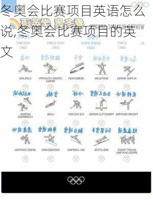 冬奥会比赛项目英语怎么说,冬奥会比赛项目的英文