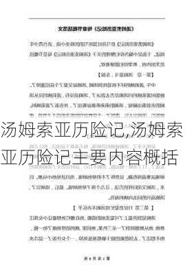 汤姆索亚历险记,汤姆索亚历险记主要内容概括