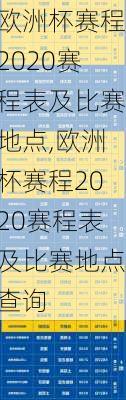 欧洲杯赛程2020赛程表及比赛地点,欧洲杯赛程2020赛程表及比赛地点查询