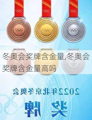 冬奥会奖牌含金量,冬奥会奖牌含金量高吗